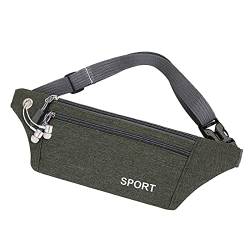 Hüftketten Pack Herren und Klein Damen Satchel Waist Sporttasche Gürteltasche Hüfttaschen Hüfttaschen für Männer, armee-grün, 32X4X11 von Generisch