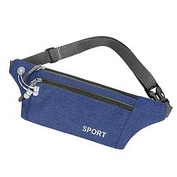 Hüftketten Pack Herren und Klein Damen Satchel Waist Sporttasche Gürteltasche Hüfttaschen Hüfttaschen für Männer, blau, 32X4X11 von Generisch