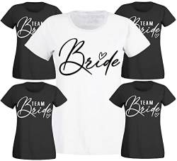 Junggesellinnenabschied Frau/Damen/Girlie xx T-Shirt - Braut- Bride/Team Bride Security der Braut JGA Tshirt JGA-Shirt - Begleitern (as3, Alpha, s, Regular, Regular, Schwarz/Team Bride) von Generisch