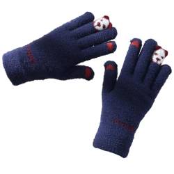 Kalte Outdoor-Winterhandschuhe Design Panda Mode Thermo Damen Handschuhe Niedlich Klassisch Gemütlich Dicke Winterhandschuhe, 30, Baumwolle, Kein Edelstein von Generisch