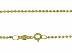 Kette, Halskette aus 18-karätigem Gelbgold, 750, mit Kugeln, Stärke 2 mm, Länge 40 cm. Hergestellt in Italien, 40 CM, Gold, Kein Edelstein von Generisch
