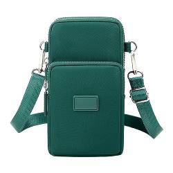 Kleine Herren-Umhängetasche, einfarbig, vielseitige Handytasche, kleine Umhängetasche, vertikale Wickeltasche, aber Tasche, grün, Einheitsgröße von Generisch
