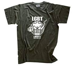 LGBT - Liberty, Guns, Beer, Tits T-Shirt Olive XL von Generisch