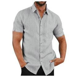 Leinen Hemden Herren: 4Xl Sommer Casual Comfort Fit Trachtenhemd Leinenhemd Bügelfrei Baumwolle Kurzarm Leicht Und Luftig Sommerhemd Herren Hemd Grün Regular Fit Freizeithemden Leinen Hemden von Generisch