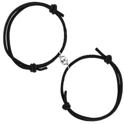 Magnetisches Charm-Armband für Paare, 2-teiliges Set, passende Beziehungsarmbänder, Metalllegierung, Kein Edelstein von Generisch
