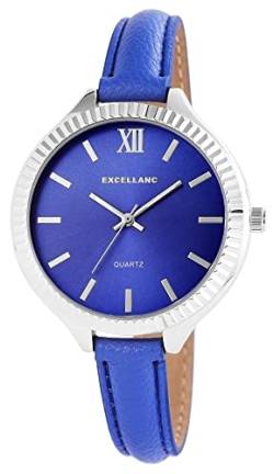 Mode Damen Armband Uhr Blau Analog Kunst Leder Quarz Design von Generisch
