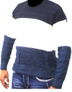 Moderei Herren klassischen gestrickt Pullover, Damen Sweater Gr. XL, Farbe: Indigo von Generisch