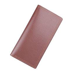 Modische Herren-Ausweis-Geldbörse, lang, einfarbig, offen, mehrere Kartenfächer, Clutch, niedlich, für Note 10 Plus, coffee, Einheitsgröße von Generisch