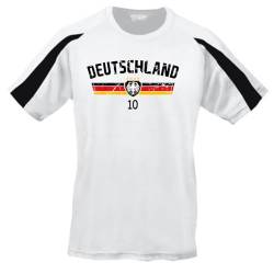 Personalisiertes Kinder Trikot Set Deutschland Wunschname + Zahl WM EM Shirt Short, 6 Jahre, Weiß von Generisch