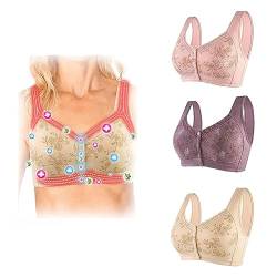 Pispara Ionische Hebe-Korrektur-Lymphvität-Entgiftungs-BH, Ion Lifting & Lymphvity Entgiftungs-BH, Ion Lymphvity Entgiftung und Formung Lifting Bra, Kompfort Formung Hebe-Bra, Damen BH (XXL, Purple) von Generisch