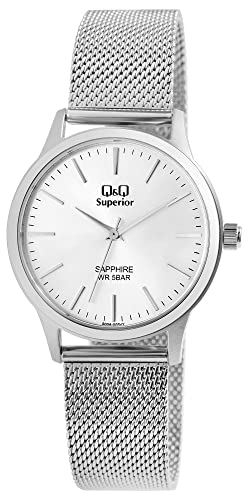 Q&Q Superior by Citizen Damen Armband Uhr Silber Meshband Milanaise Edelstahl Saphirglas von Generisch