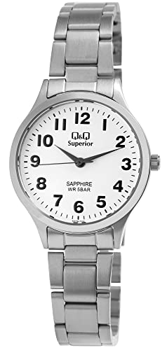 Q&Q Superior by Citizen Damen Armband Uhr Weiß Silber Edelstahl Saphirglas 5ATM S279J214YU von Generisch