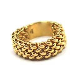 Ring aus Gelbgold, 18 Karat, 750, weich geflochten, Stärke 8 mm, hergestellt in Italien., Gold, Nicht zutreffend. von Generisch