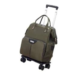 Rollrucksack mit großer Kapazität und Rollen, abnehmbarer Trolleyrucksack für Männer und Frauen, perfektes Reisegeschenk, grün, 31*24*42cm von Generisch