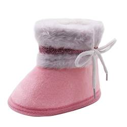 Schuhe Baby Mädchen Plüsch Säugling Stiefel Bandage Winter Warm Babyschuhe Kleinkind Winterschuhe, rose, 32 EU von Generisch