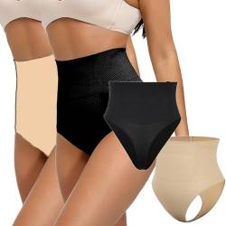 Shape String Damen Bauchweg - Damen Bauchweg Tanga Unterhose Tummy Figurenformend Miederpants Bauchkontrolle Slip Miederhose Hohe Taille Shapewear Bauch-Weg Sofort Elastisch Hip Shaper Nahtlose String von Generisch