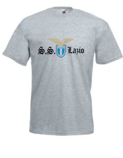 T-Shirt - Lazio (Front & Rückendruck) (XXL, Grau) von Generisch