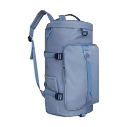 Tasche Ryanair Handgepäck Mode Einfarbig Faltbare Aufbewahrungstasche Rucksack Wasserdichtes Tuch Reißverschluss Große Kapazität Gepäcktasche Handtasche mit gestreiftem (Blue, One Size) von Generisch