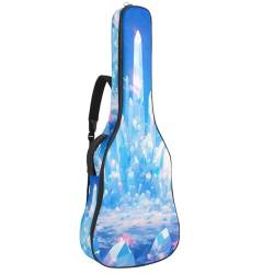 Tasche für Akustikgitarre, groß, universal, passend für 40/41/42 Zoll für Mann und Frau, wasserdichte Gitarren-Gigbag mit gepolstertem Schutz, mehrere Taschen, Gitarren-Rucksack, blaues von Generisch
