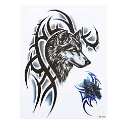 Tribal Wolf Tattoos Männer Tattoos Fake Tattoos Temporäre Tattoos (Hb820) von Generisch