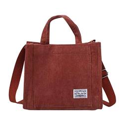Umhängetasche Segeltuch für Frauen Handtasche Cademantel Mode Tasche Umhängetaschen Rot (Brown, One Size) von Generisch