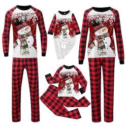 Weihnachtspyjama Familie Set Schlafanzug Weihnachten Partner Pyjamas Nachthemd Hausanzug Schlafanzüge Family Weihnachts Schlafshirt Weihnachtspyjamas Für Couple,Damen Herren Hausanzug Set 11 von Generisch