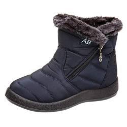 Winterstiefel Damen Herren, Winterschuhe Damen, Wasserdicht Gefüttert Warme Winterboots Plush Kurzschaft Stiefel Outdoors Rutschfeste Boots Winter Leicht Schwarz Barfuss Schuhe von Generisch