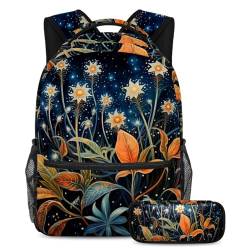 Wunderschöner Tukan, organisiert und trendy, 2-teiliges Schultaschen-Set für Jungen, Mädchen, Teenager, die ultimative Reise-Büchertasche, Mehrfarbig Nr. 05, B：29.4x20x40cm P：19x7.5x3.8cm, von Generisch