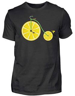 Zitronen Fahrrad - Herren Shirt -L-Schwarz von Generisch