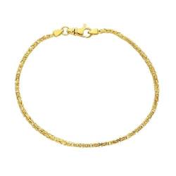 generico Armband aus 18 Karat Gelbgold, 750, Königskette, massiv, Stärke 1,9 mm, Länge 19 cm., Gold, Ohne Stein von Generisch