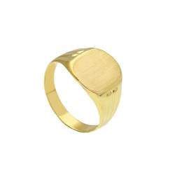 generico Ring aus 18 Karat 750 Gelbgold, für Herren, oval, satiniert, 11 mm., Goldfarben, Kein Edelstein von Generisch