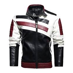 genuine leather jacket men lederjacke herren braun mit kragen lederjacke herren schwarz mit fell herren lederjacken für frühling und herbst bikerjacke mit nieten herren von Generisch