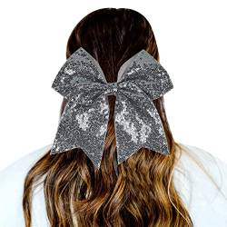 kopfbedeckung Damen Hüte Herren Mützen Caps 1 STÜCK Haargummis Gradient Pailletten Bowknot Kopfschmuck Seile Dekorationen Kopfschmuck Dekoration Haargummis Für Elastische Bänder (Grey, One Size) von Generisch