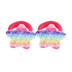 kopfbedeckung Damen Hüte Herren Mützen Caps 1 STÜCK Haargummis Gradient Pailletten Bowknot Kopfschmuck Seile Dekorationen Kopfschmuck Dekoration Haargummis Für Mädchen (MulticolorD, One Size) von Generisch