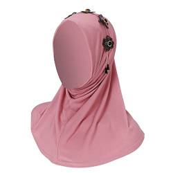 kopfbedeckung Damen Hüte Herren Mützen Caps Leicht zu tragender, weicher Hijab für Frauen, Hijab-Schal, Turbane, Gebetsschal, muslimische Abayas, Kleidung Klettersteigset Herren (Pink, One Size) von Generisch