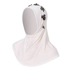 kopfbedeckung Damen Hüte Herren Mützen Caps Leicht zu tragender, weicher Hijab für Frauen, Hijab-Schal, Turbane, Gebetsschal, muslimische Abayas, Kleidung Klettersteigset Herren (White, One Size) von Generisch