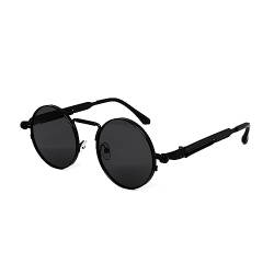 salazar.plus Sonnenbrille Rund Cyberpunk Unisex 4 Farben Damen Herren Brille Retro (schwarz) von Generisch