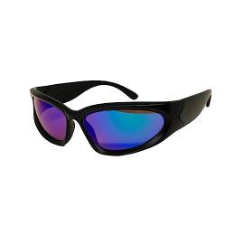 salazar.plus Sonnenbrille Rund Schnelle Unisex 3 Farben Damen Herren Brille Schwarz Grau Blau Polarisiert (Schwarz Blau Polarisiert) von Generisch