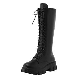 stiefeletten damen grau stiefeletten damen mit absatz gr 44 kurze gummistiefel damen gefüttert stiefeletten für damen sandalen herren 2023 cowboystiefel damen leder D-Schwarz 22.99 von Generisch