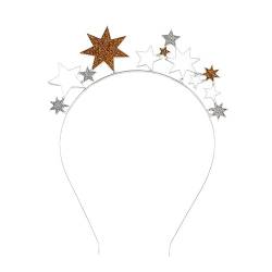 Generse Stars Stirnband Glitzer Haarbänder Kostüm Kopfschmuck Geburtstag Party Haarreif für Frauen und Mädchen (1 Stück) (Silber) von Generse