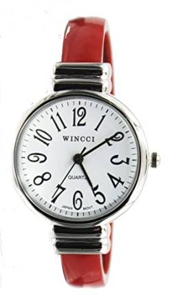 Damen-Armbanduhr im klassischen Stil, leicht lesbar, Armreif, Rot/Ausflug, einfarbig (Getaway Solids), Classic von Geneva