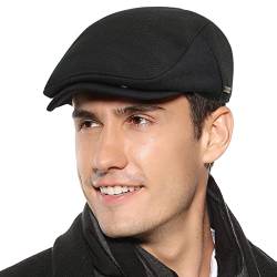 Genfien Barett Cap Herren Schiebermütze Gatsby Schirmmütze Newsboy Flat Cap Baskenmütze von Genfien