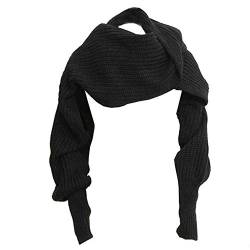 Genlesh Gestrickter Wickelschal, Unisex Mode Strickschal mit Ärmeln Lange Wraps Schals für Winter Herbst für Damen und Herren von Genlesh