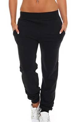 Gennadi Hoppe Damen Jogginghose Trainingshose Sweat Pants Sporthose Fitness Hose, H7742 schwarz M von Gennadi Hoppe