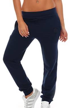 Gennadi Hoppe Damen Jogginghose Trainingshose Sweat Pants Sporthose Fitness Hose, H7751 blau L von Gennadi Hoppe