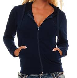 Gennadi Hoppe Damen Trainingsjacke Sweatjacke Sportjacket, H7822 blau M von Gennadi Hoppe