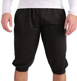 Gennadi Hoppe Herren 3/4 Jogginghose Trainingshose Sporthose Bermuda Sport Shorts Kurze Hose Capri Hose, H6633 schw. S von Gennadi Hoppe