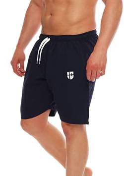 Gennadi Hoppe Herren Badeshorts Lange Badehose Strand Shorts Boardshorts H6555 blau M von Gennadi Hoppe