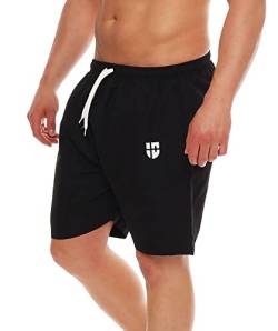 Gennadi Hoppe Herren Badeshorts Lange Badehose Strand Shorts Boardshorts H6773 schwarz M von Gennadi Hoppe