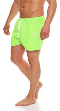 Gennadi Hoppe Herren Badeshorts kurz Badehose Strand Shorts Boardshorts, H6515 n-grün XL von Gennadi Hoppe